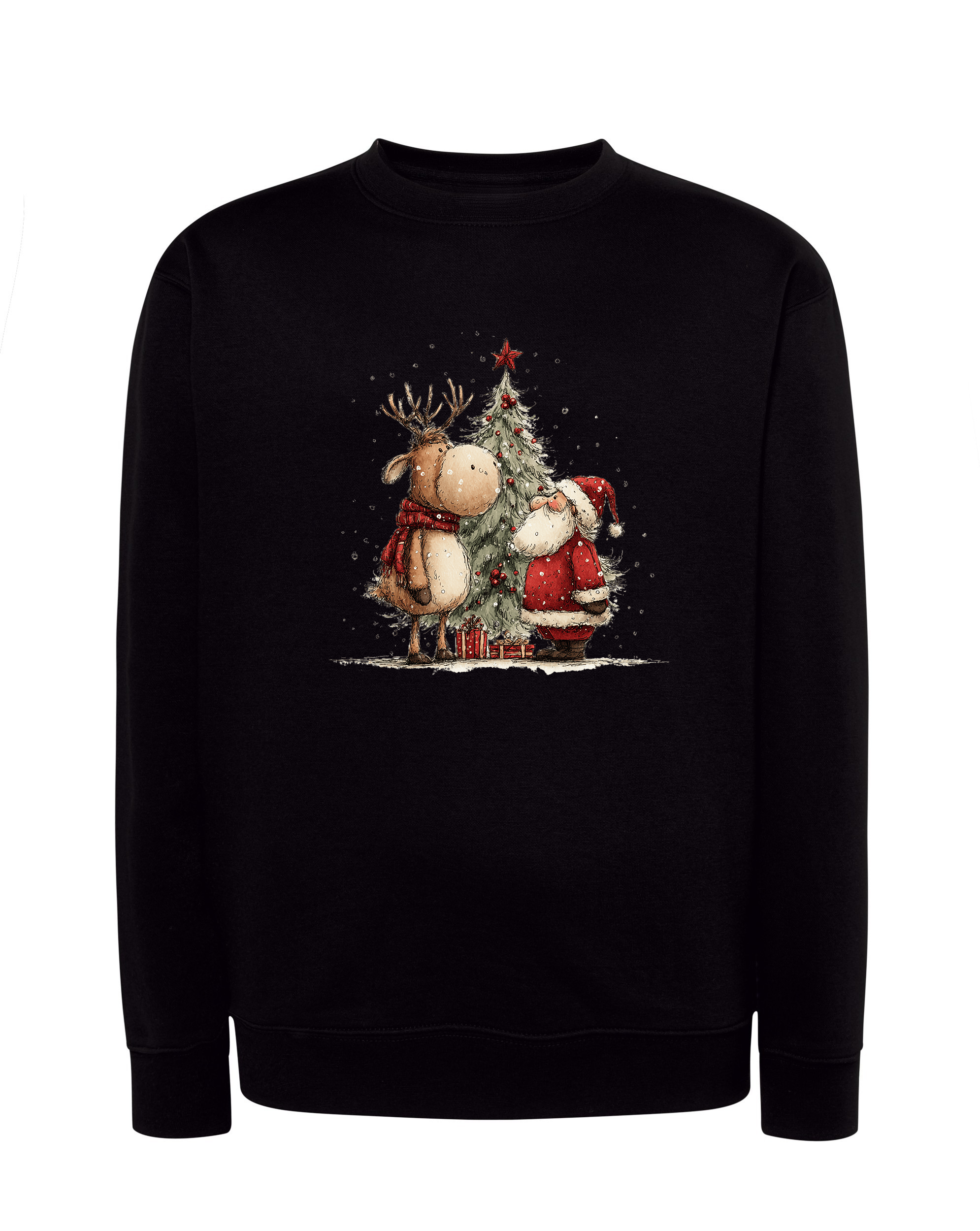 Bluza Mikołaj z Reniferem i Choinką
