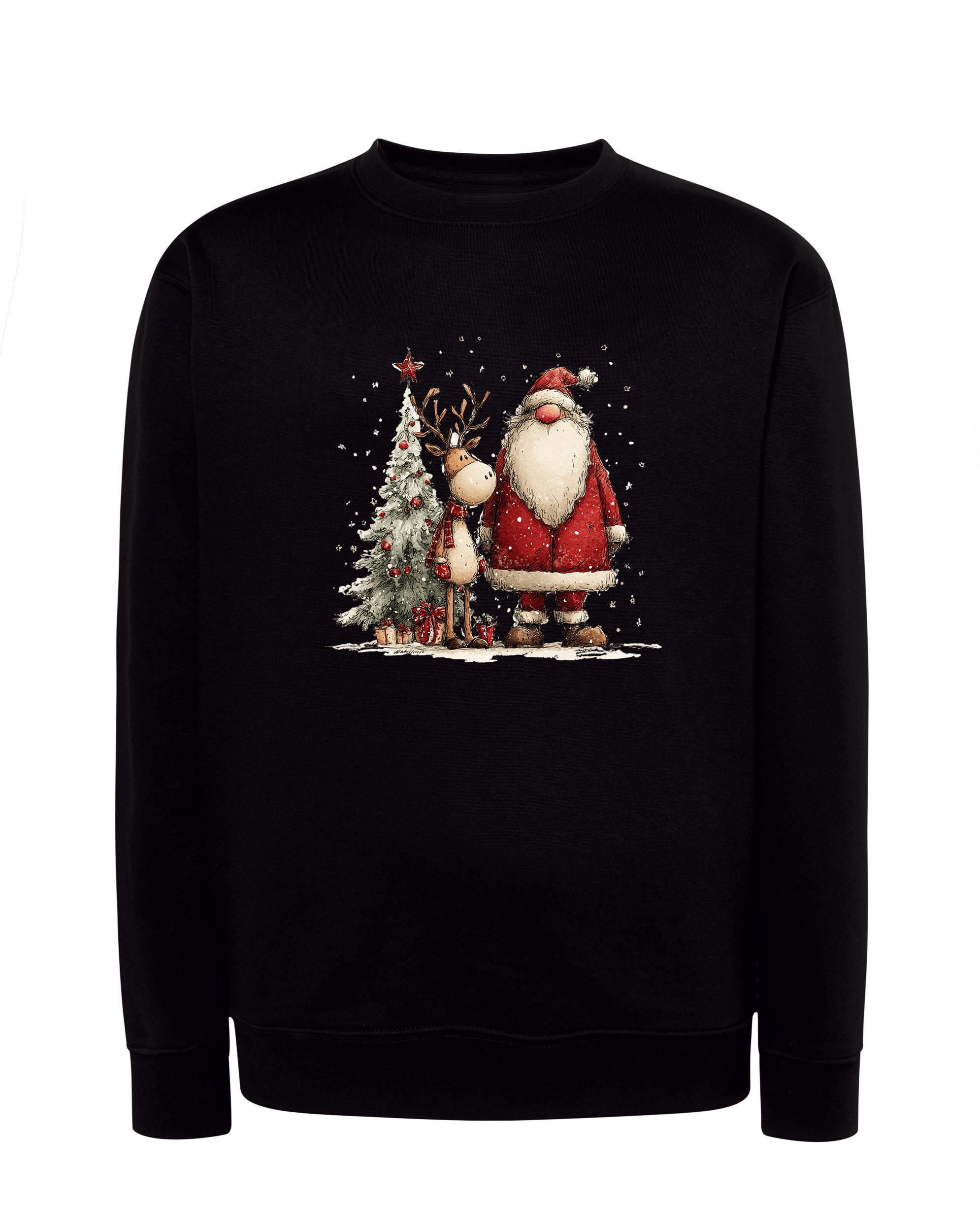 Bluza Mikołaj z Reniferem i Choinką
